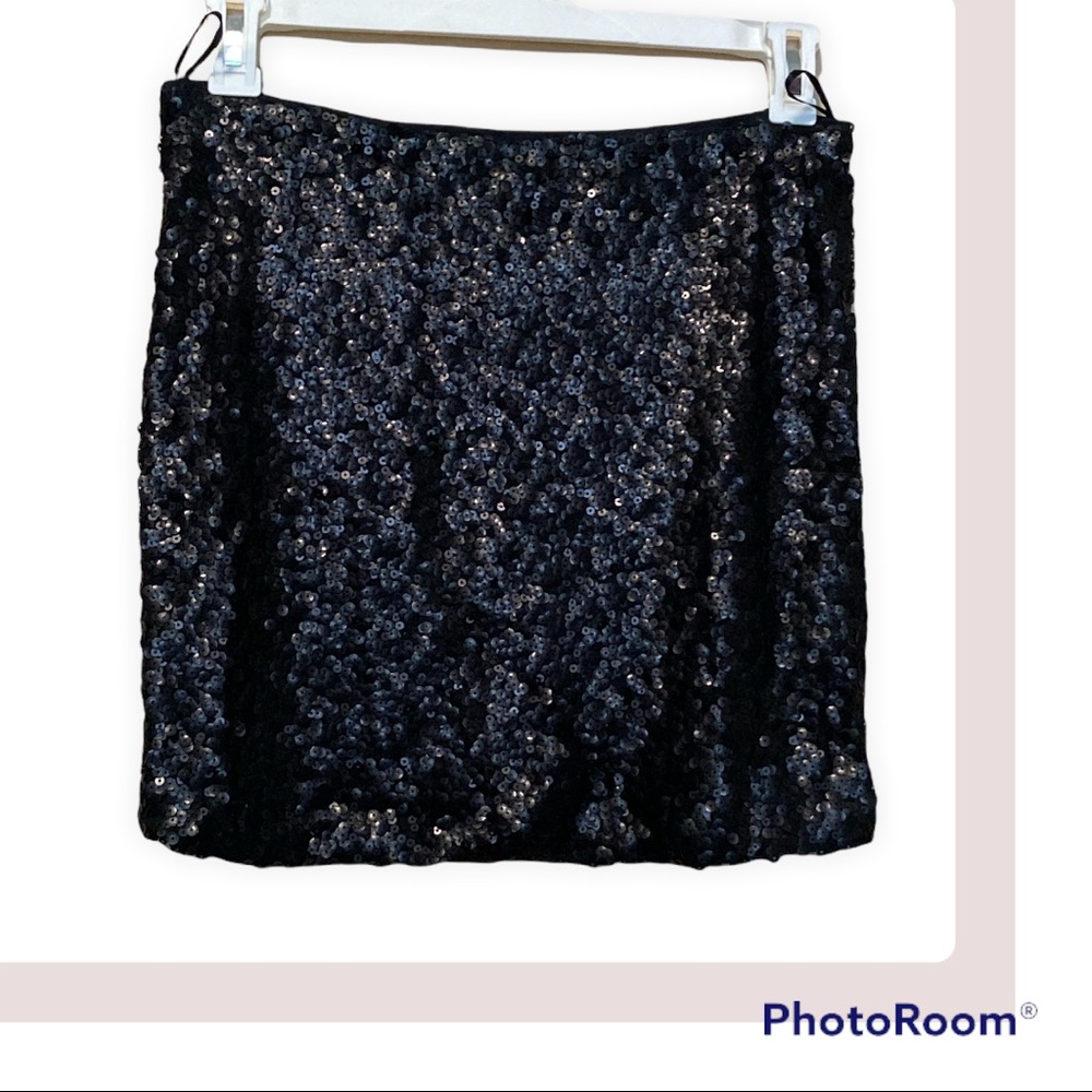 H&M Black Sequin Mini Skirt